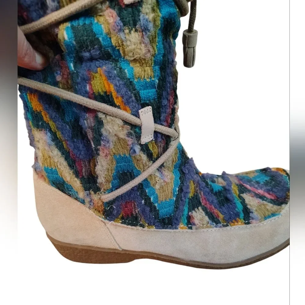 Sam Elderman Fur Lined Suede Boho Boots